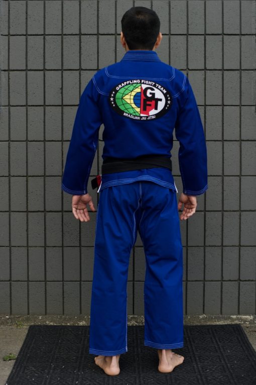 GFTeam Canada mens blue gi white accent back
