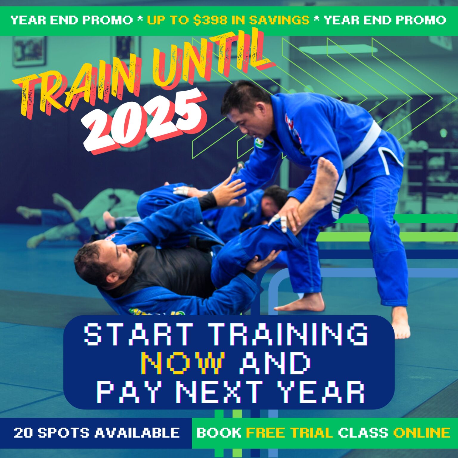 Train BJJ near you in Burnaby at GFTeam Canada Free until 2025 promotion